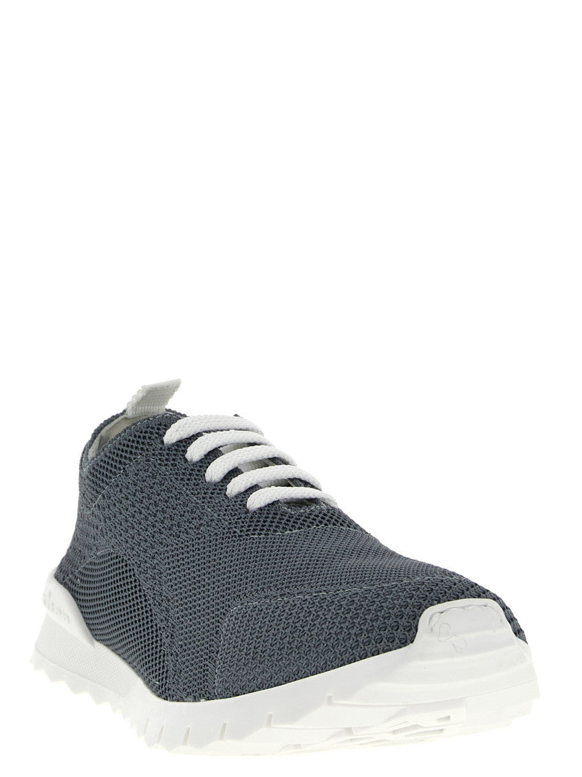 Grey Lace Up Sneakers 2