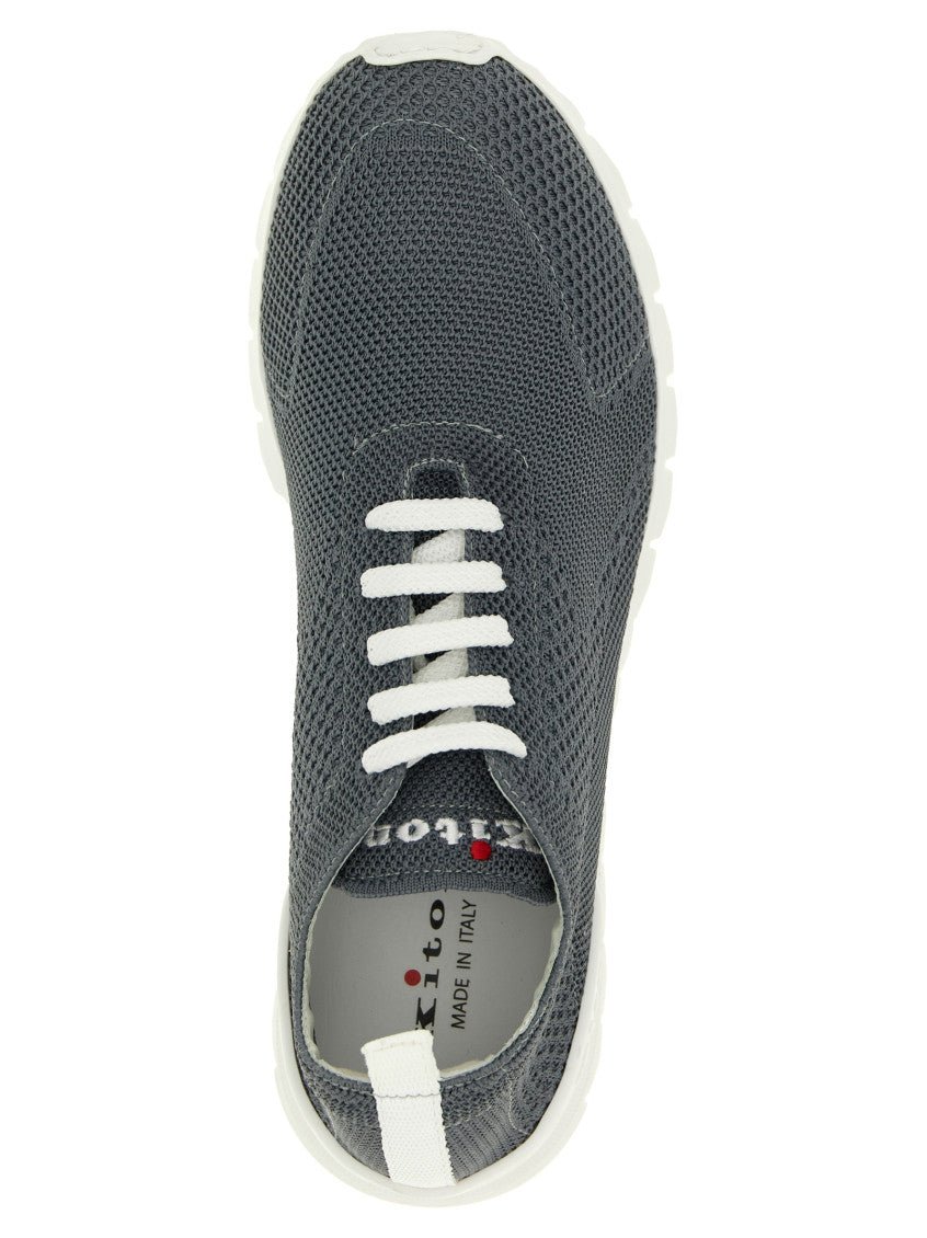 Grey Lace Up Sneakers 4
