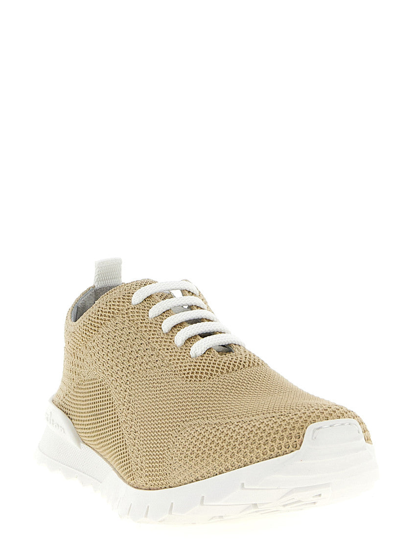 Beige Lace Up Sneakers 2