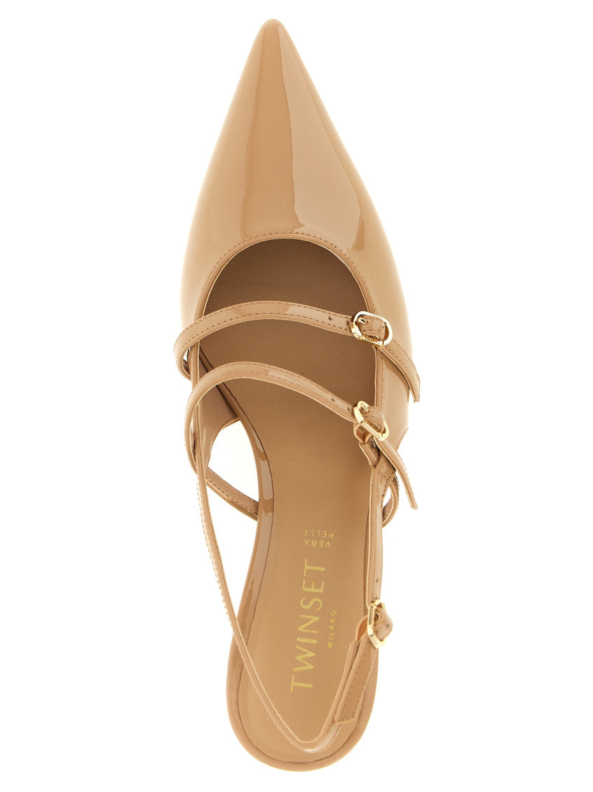Beige Slingback Pumps 4