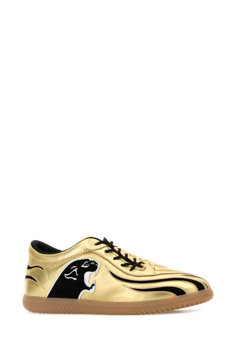 Golden Leather Sneakers 2