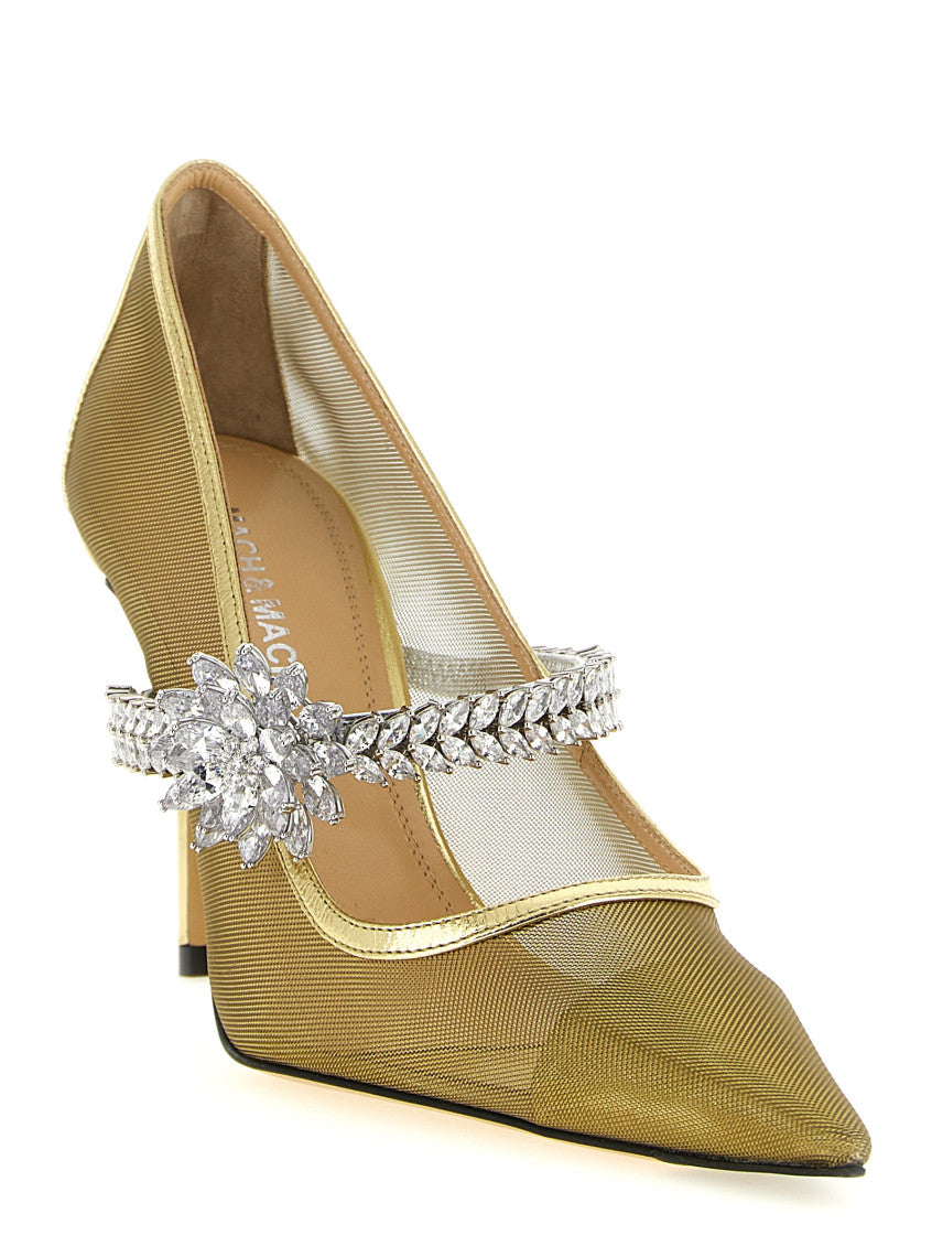 Gold Pointed Toe Heels 2
