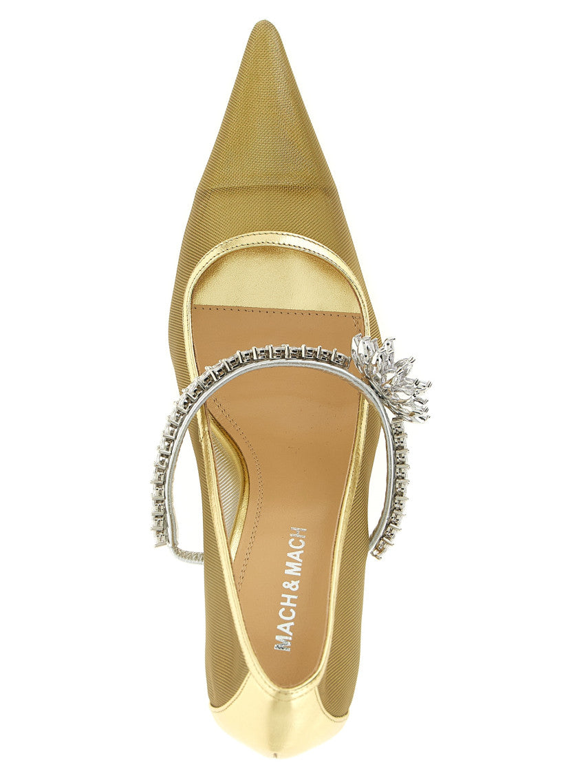 Gold Pointed Toe Heels 4