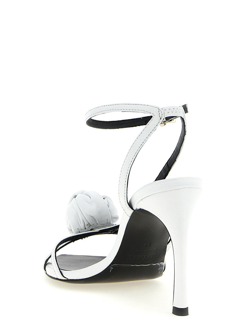 White Leather Heels 3
