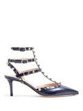 Navy Blue Rockstud Pumps 1