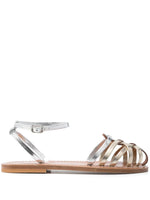 Silver Ankle Strap Sandals 1