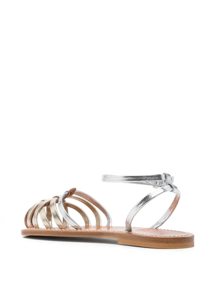 Silver Ankle Strap Sandals 2