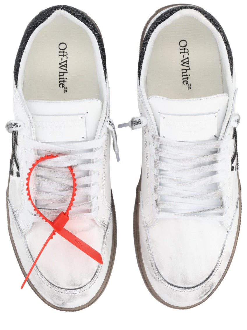 White Logo Vulcanized Sneakers 5