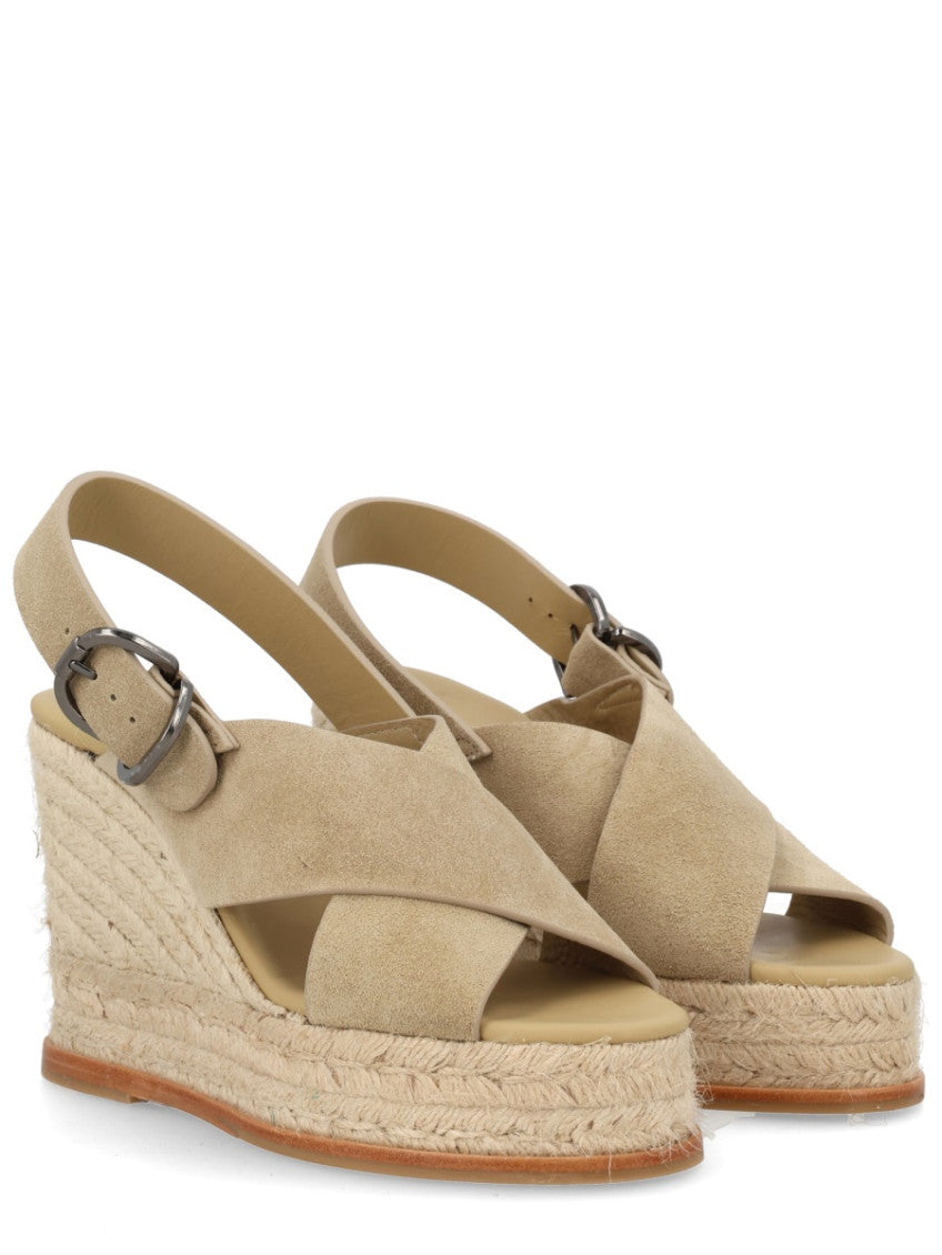 Beige Slingback Wedges 2