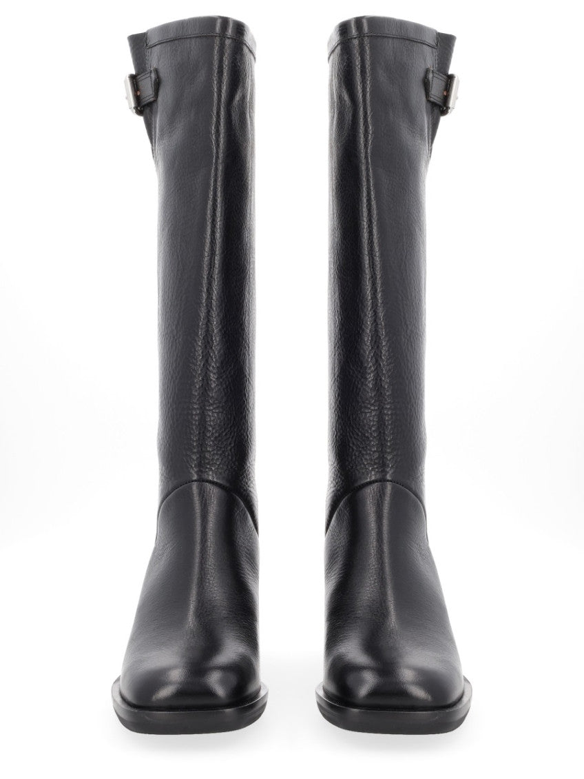 Black Solid High Boot 3