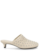 White Studded Mules 1