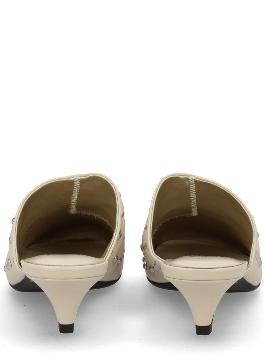 White Studded Mules 4