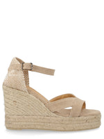Beige Woven Bruna Wedges 1