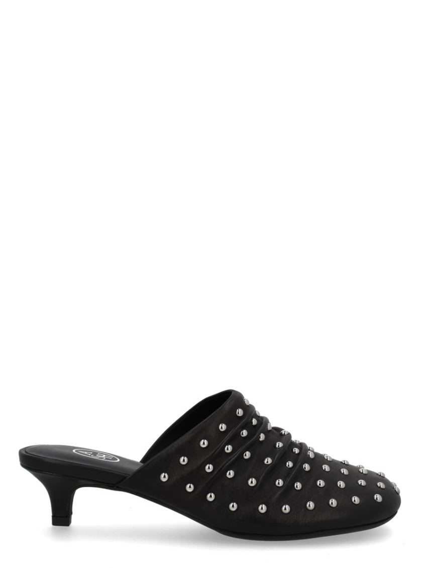 Black Studded Mules 1