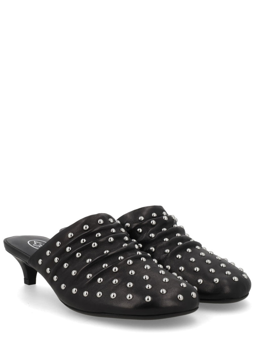 Black Studded Mules 2