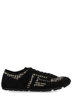 Black Logo Racer-45 Sneakers 1