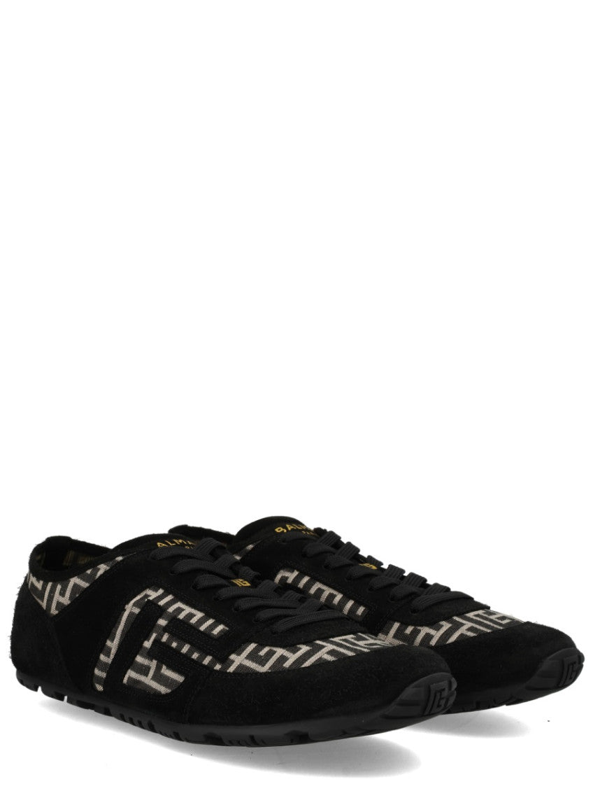 Black Logo Racer-45 Sneakers 2