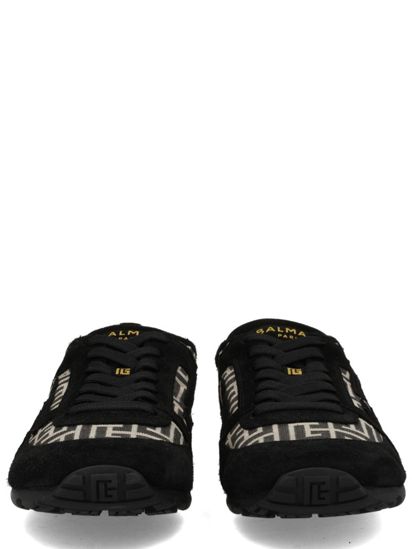 Black Logo Racer-45 Sneakers 3