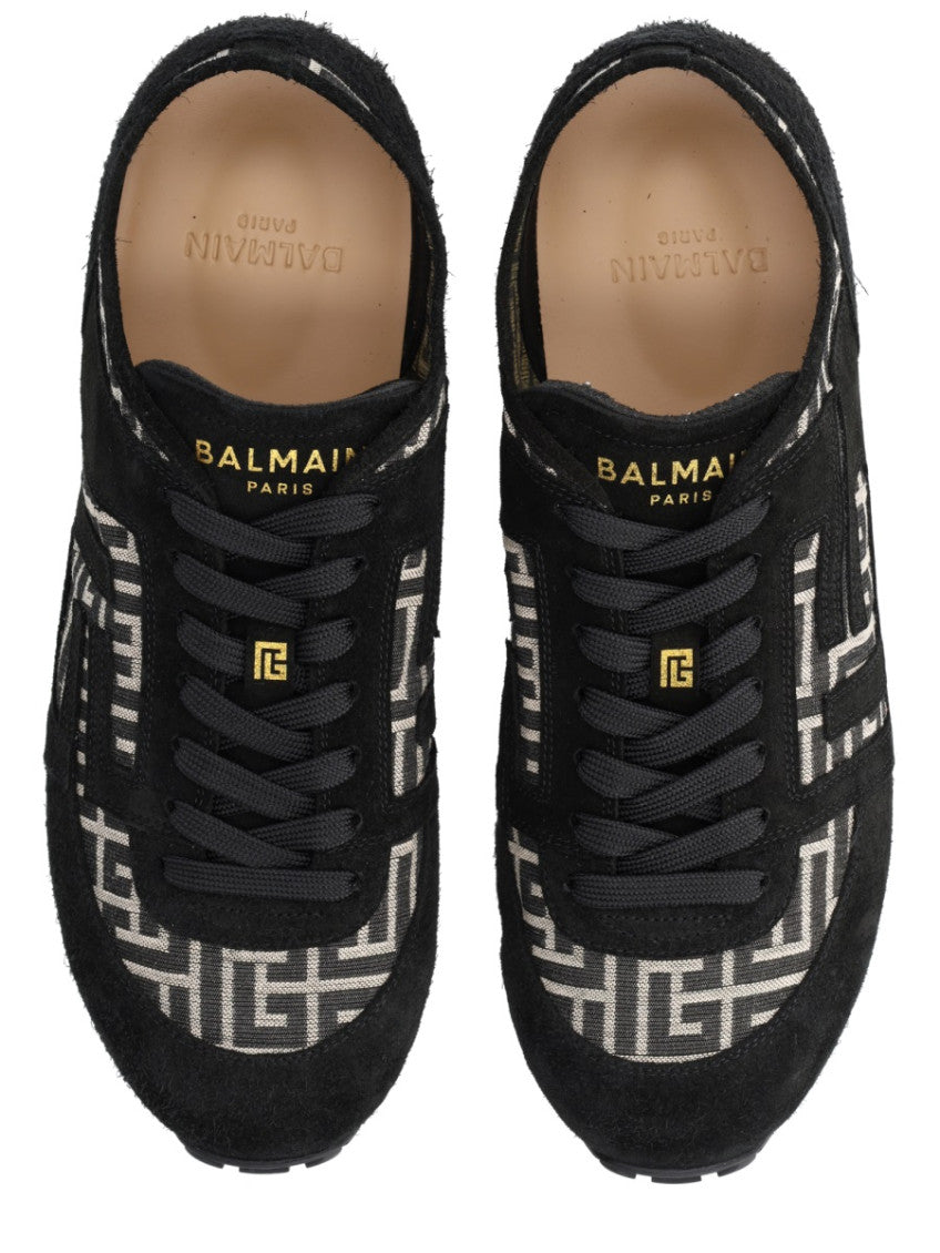 Black Logo Racer-45 Sneakers 6