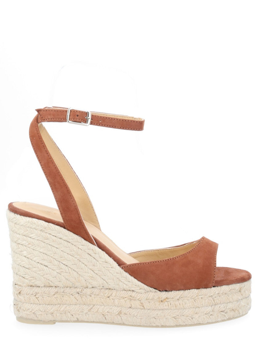 Brown Ankle-strap Wedges 1