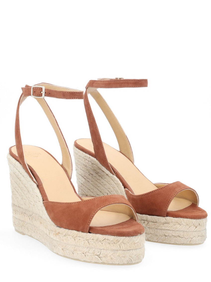 Brown Ankle-strap Wedges 2