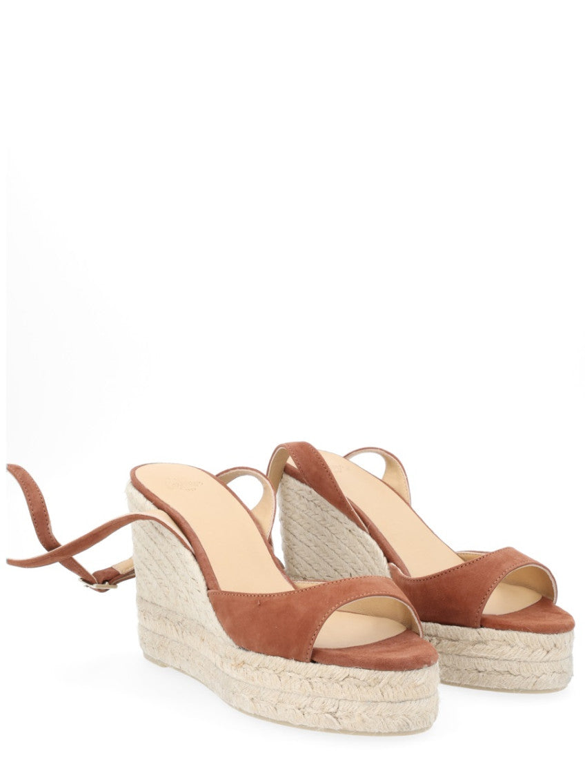 Brown Ankle-strap Wedges 5