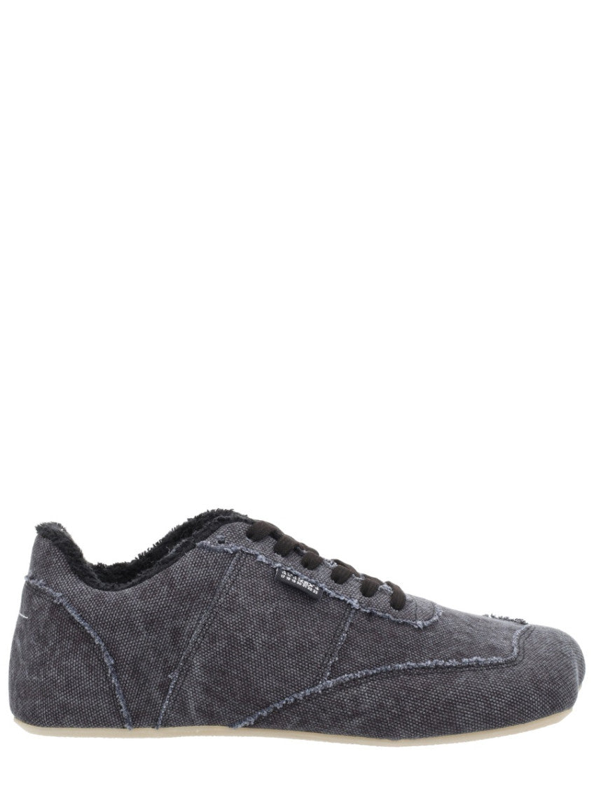 Black Anatomical Canvas Sneakers 1