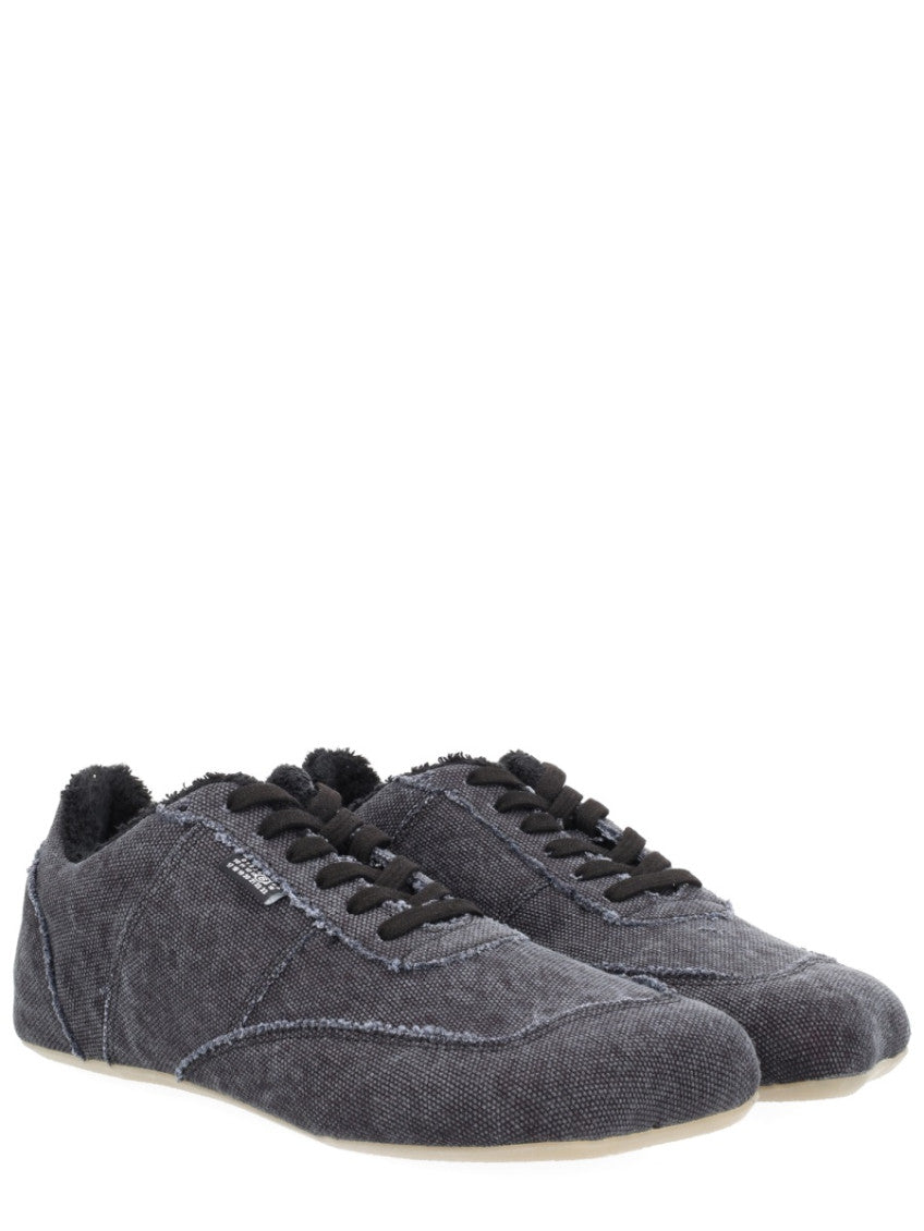 Black Anatomical Canvas Sneakers 2