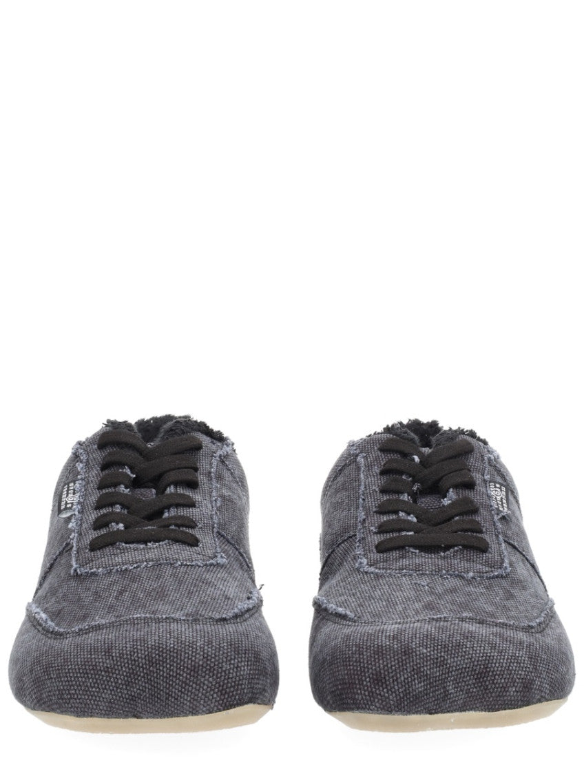 Black Anatomical Canvas Sneakers 3