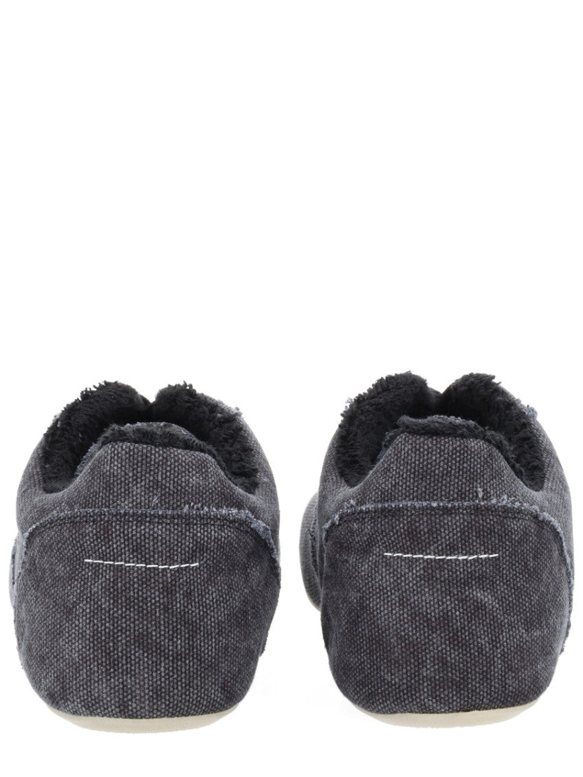 Black Anatomical Canvas Sneakers 4