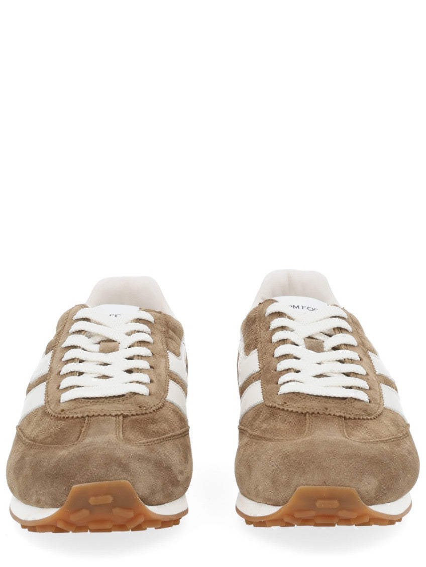 Brown Color Block Sneakers 3