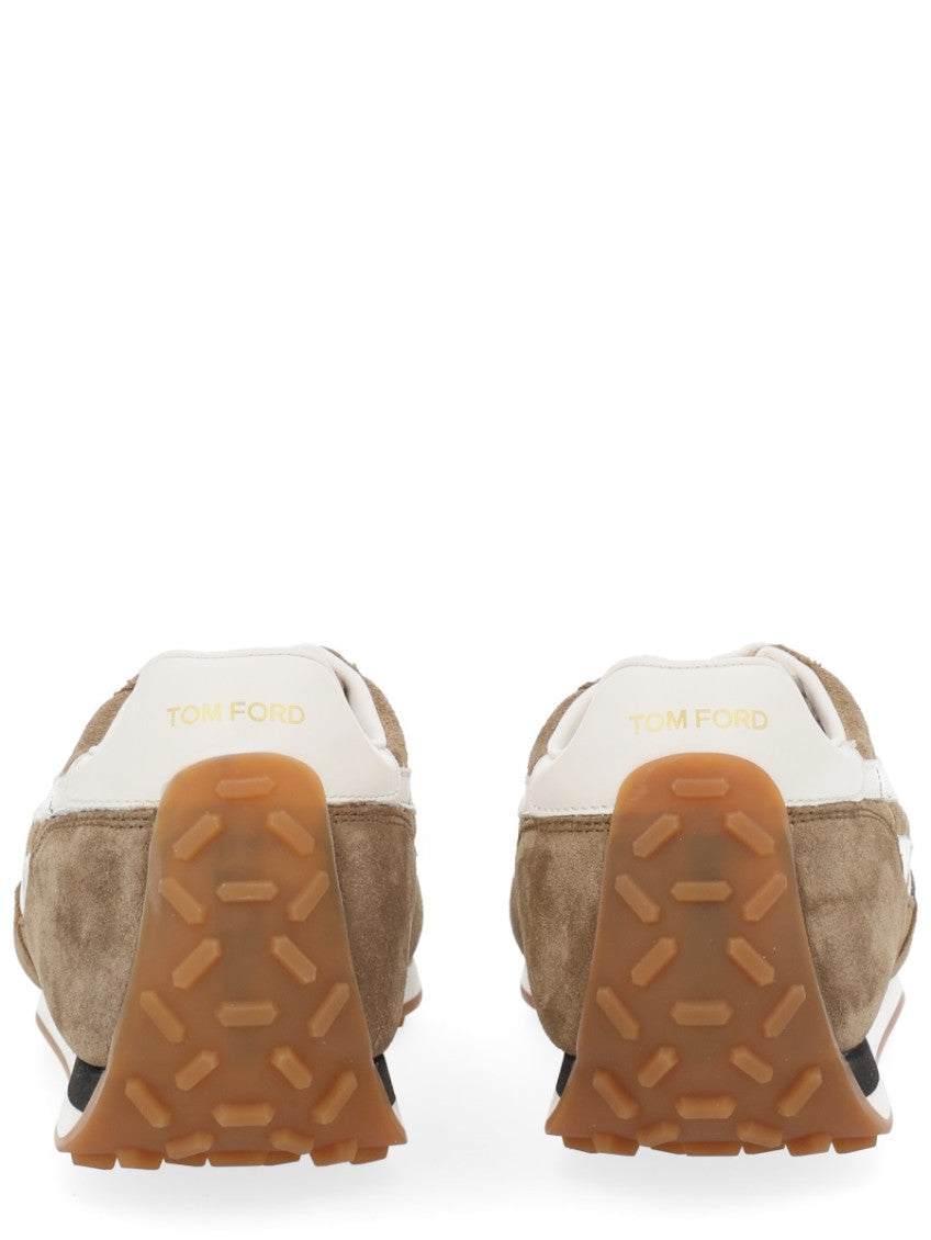 Brown Color Block Sneakers 4