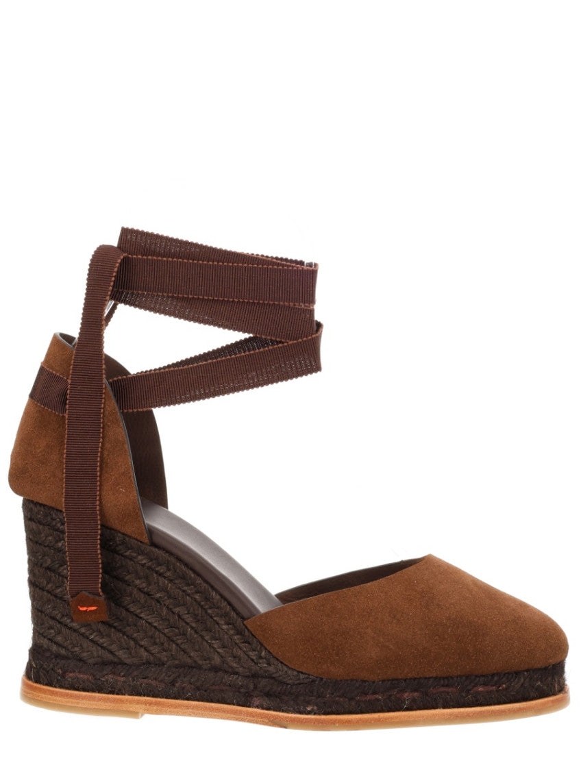 Brown Ankle-strap Wedges 1