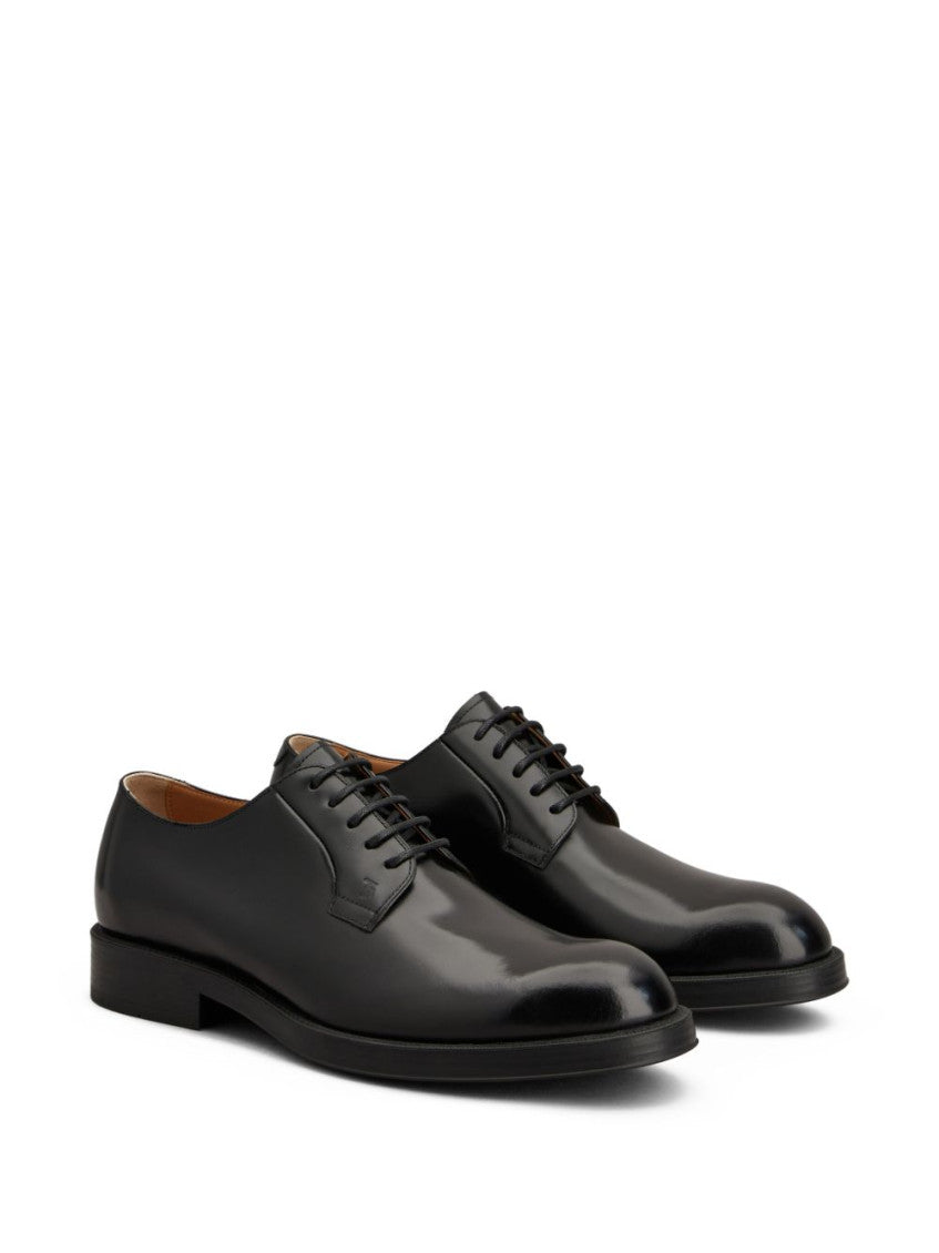 Black Leather Lace Up Shoes 5