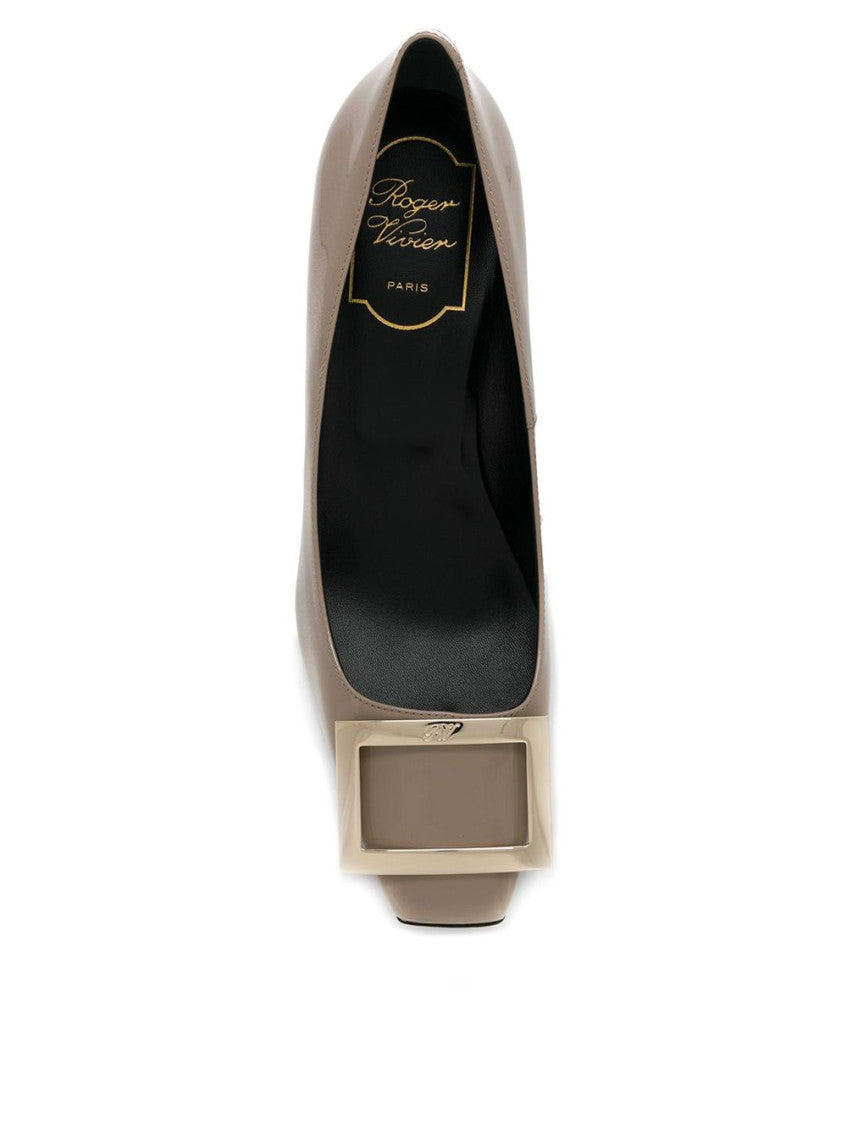 Taupe Leather Pumps 4