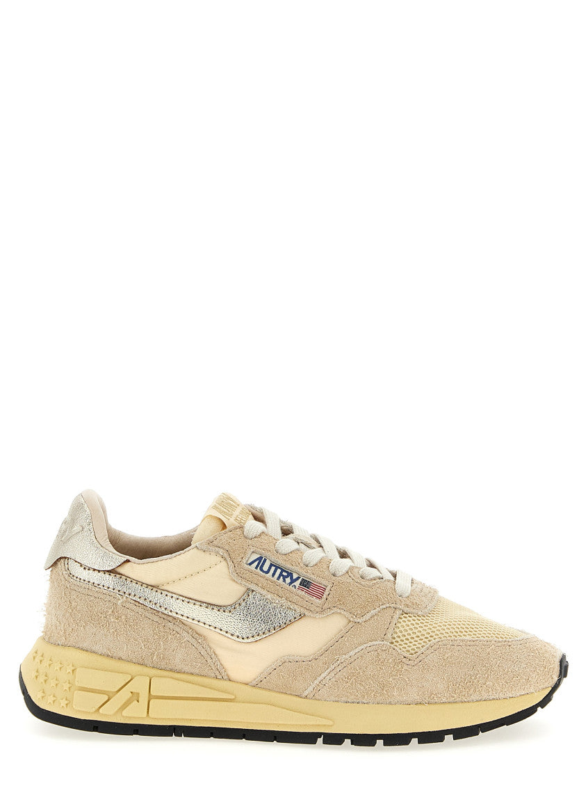 Beige Logo Sneakers 1