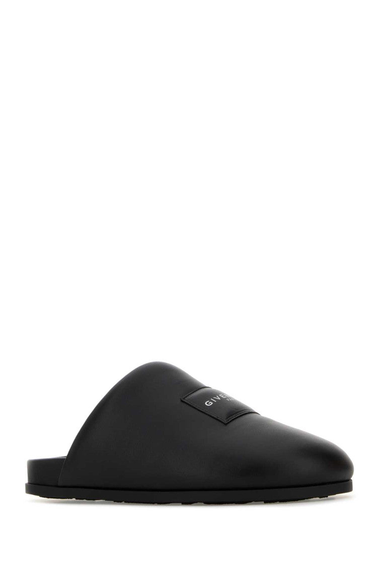 Black Slip On Mules 2