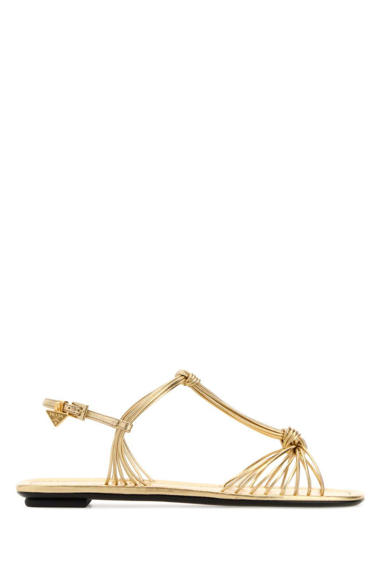 Golden Ankle Strap Sandals 1