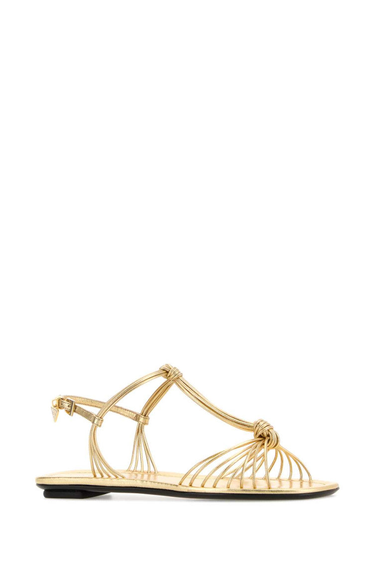 Golden Ankle Strap Sandals 2