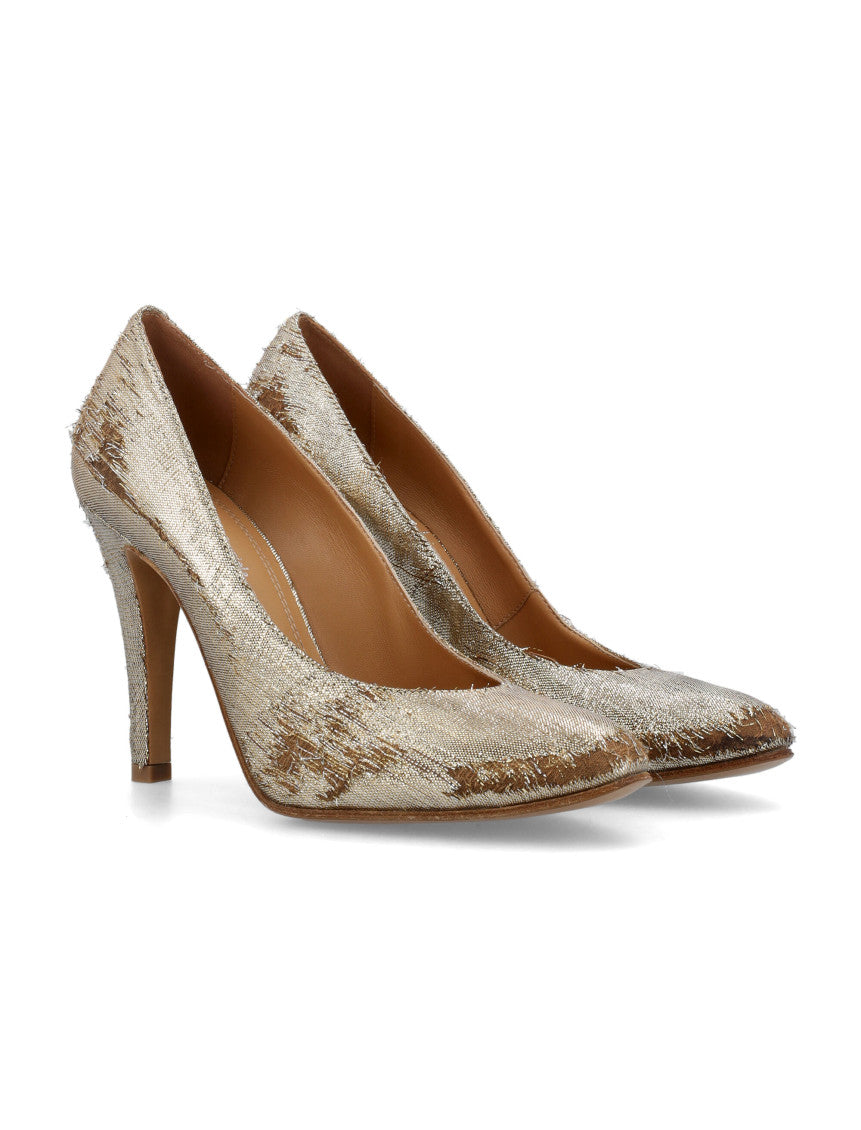 Gold Textured Collection Pumps 2