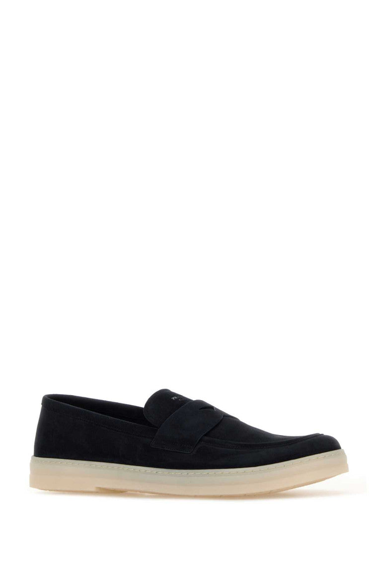 Navy Blue Suede Loafers 2