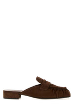 Brown Slip On Loafer Mules 1
