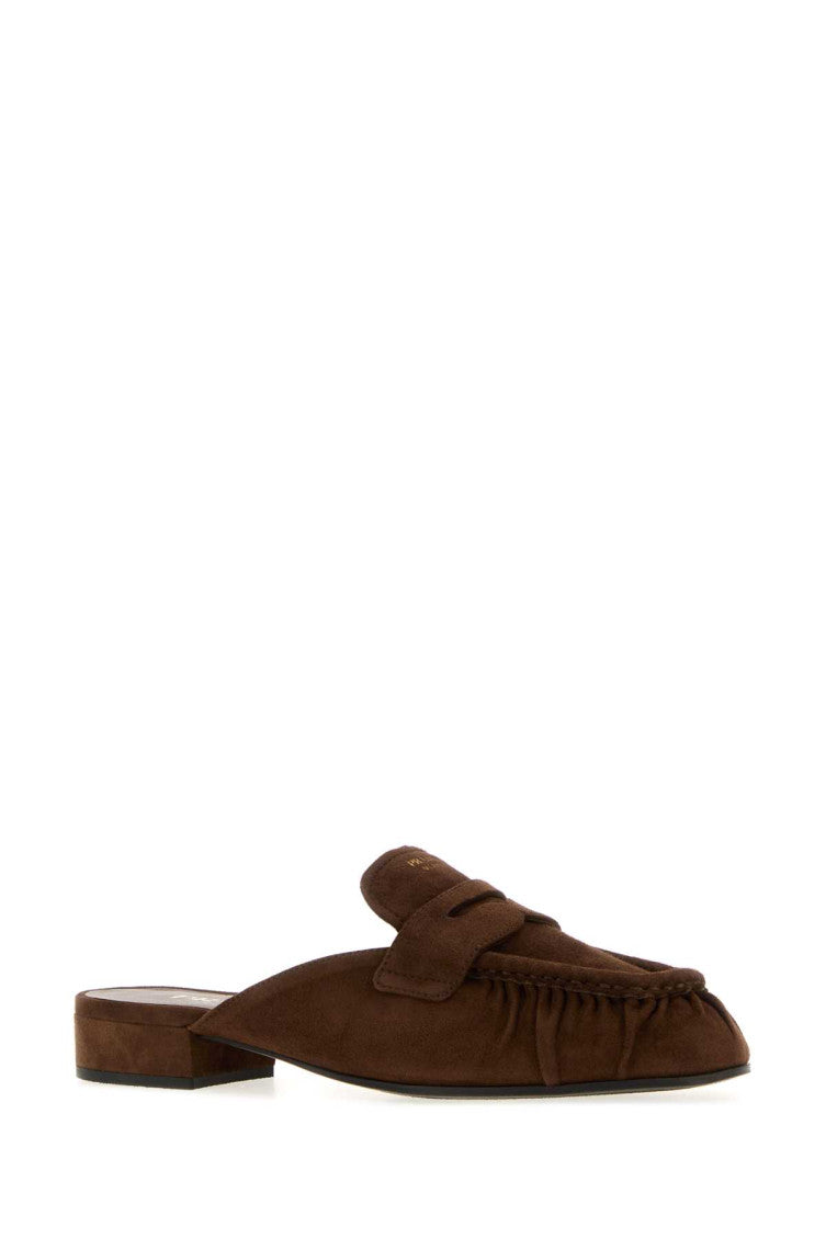 Brown Slip On Loafer Mules 2