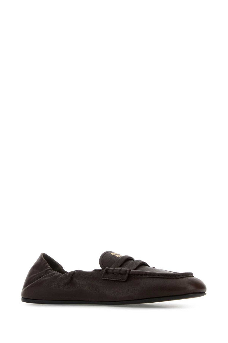 Dark Brown Logo Loafers 2