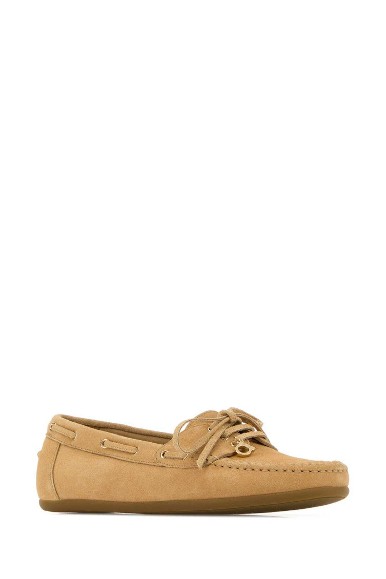 Beige Suede Loafers 2
