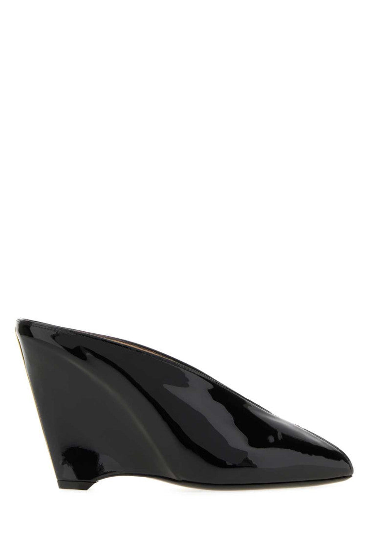 Black Slip On Wedges 1