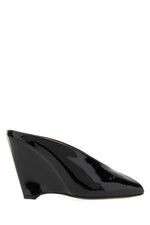 Black Slip On Wedges 1
