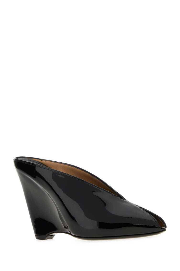 Black Slip On Wedges 2