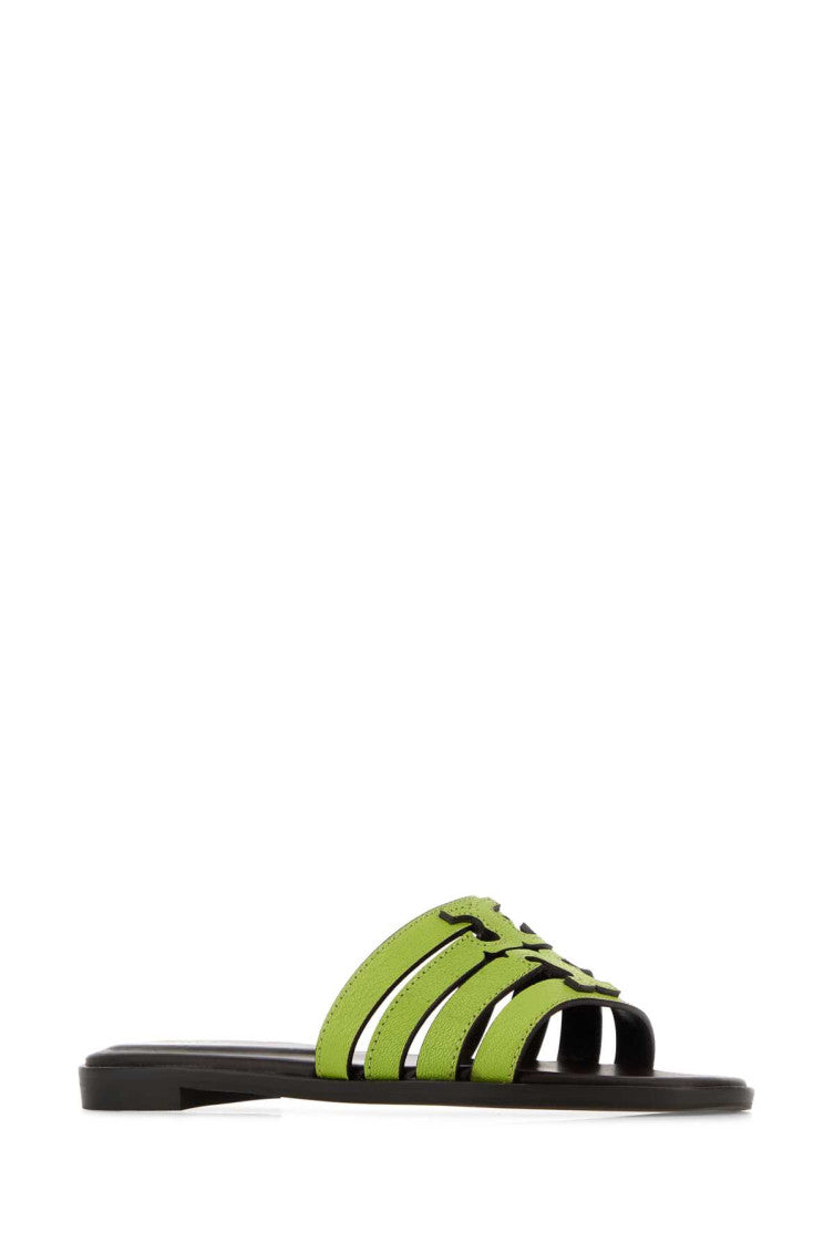 Green Slip On Sandals 2