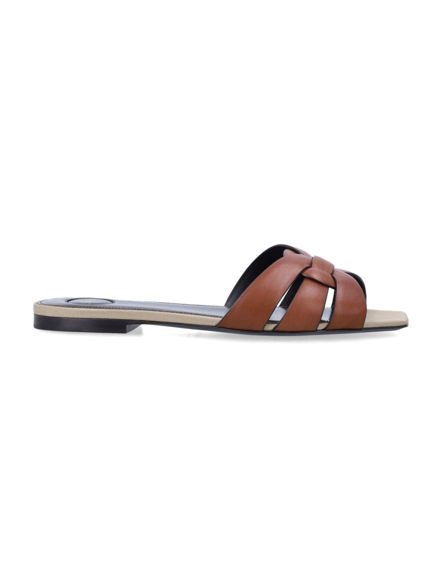 Brown Solid Tribute Flat Mules 1